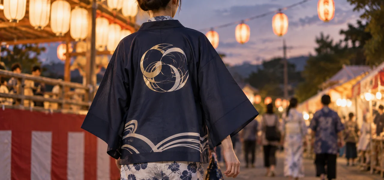 夏祭りの半纏と浴衣