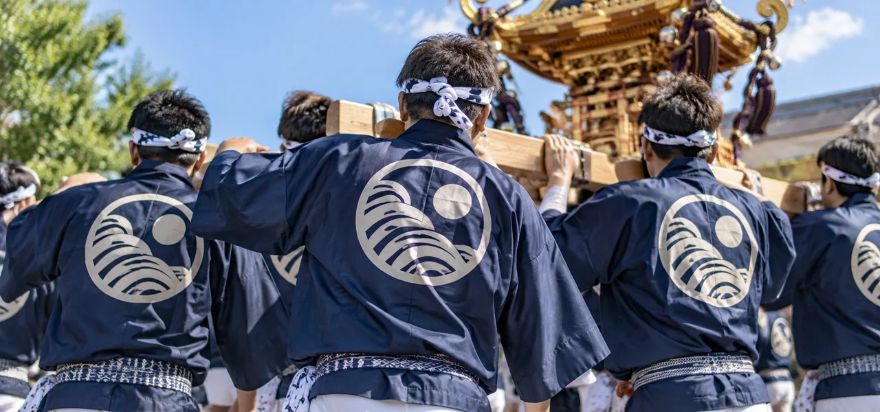 祭り半纏の着こなし